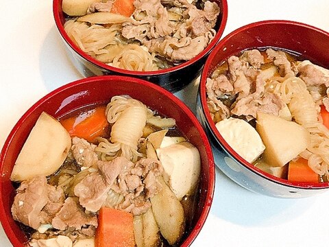 大人気☆里芋と牛肉のすき焼き風煮物